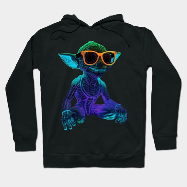 Retro Neon Gremlin T-Shirt | Vintage 80s Fantasy Graphic Design | Glowing Gremlin Hoodie by WyldbyDesign